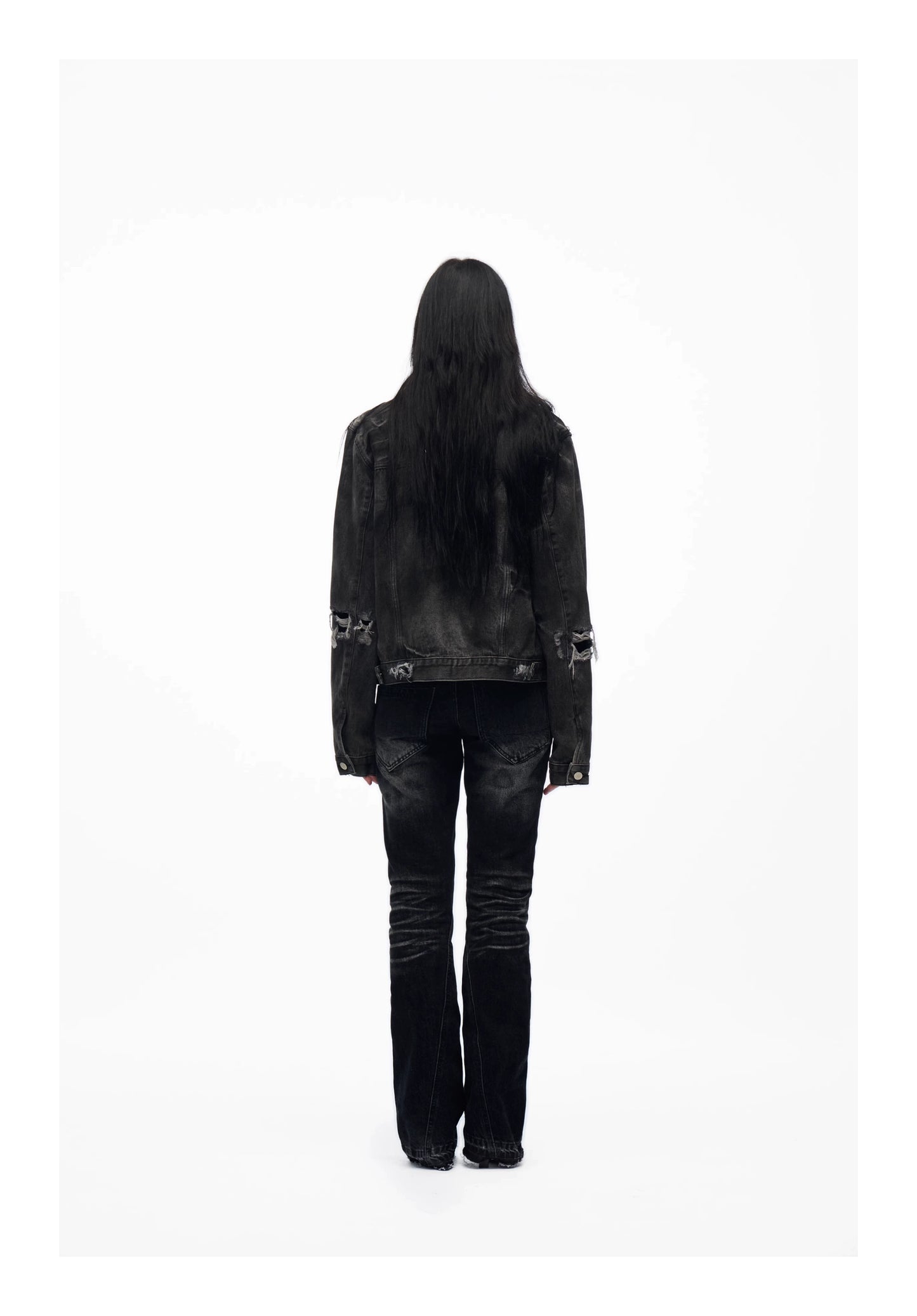 lightning washed heavy denim jacket