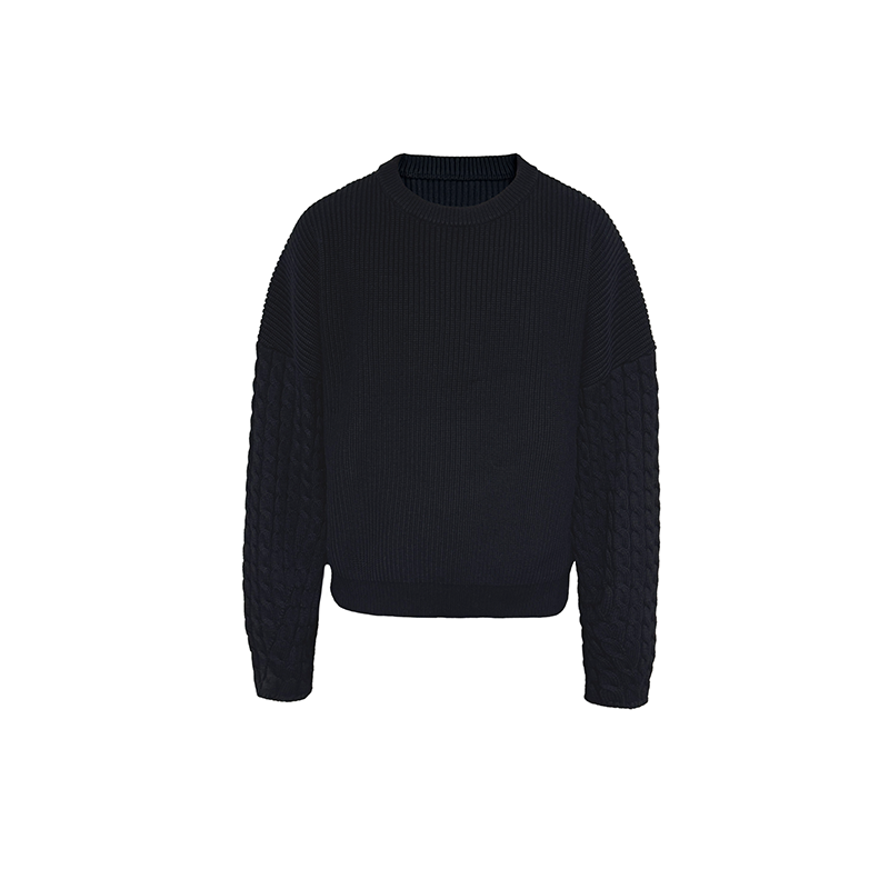 Pure cotton cable sweater