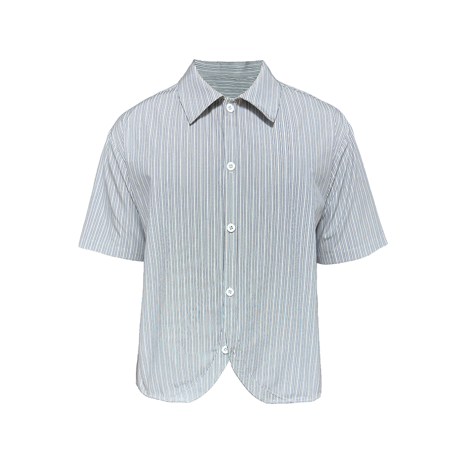 Curved Stripe Short Sleeve Shirt