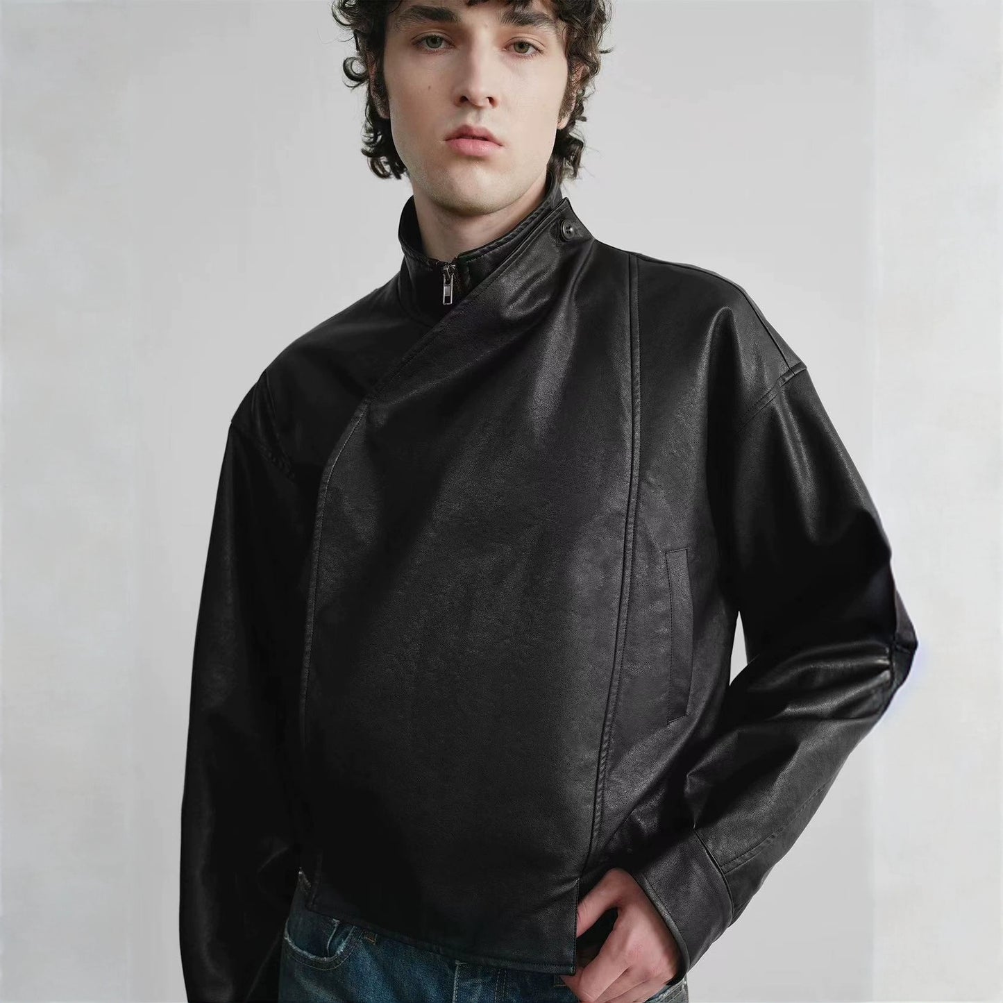 Burned Short Leather Jacket