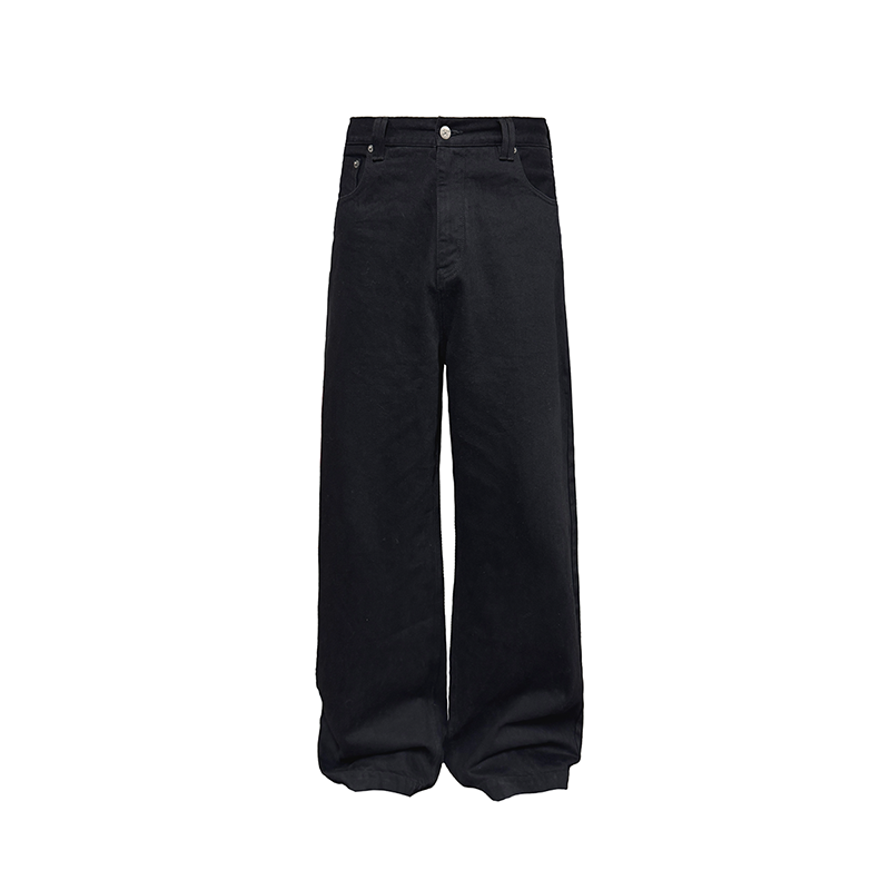 Slip Pocket Straight Jeans