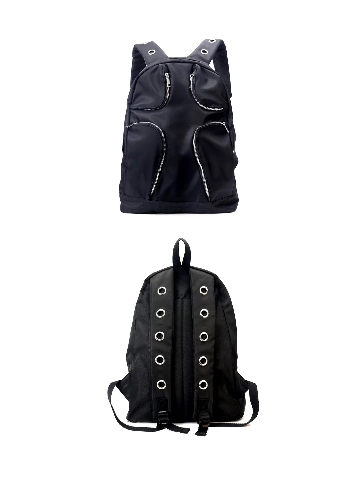 CyberLove Nylon Multi-Pocket Backpack