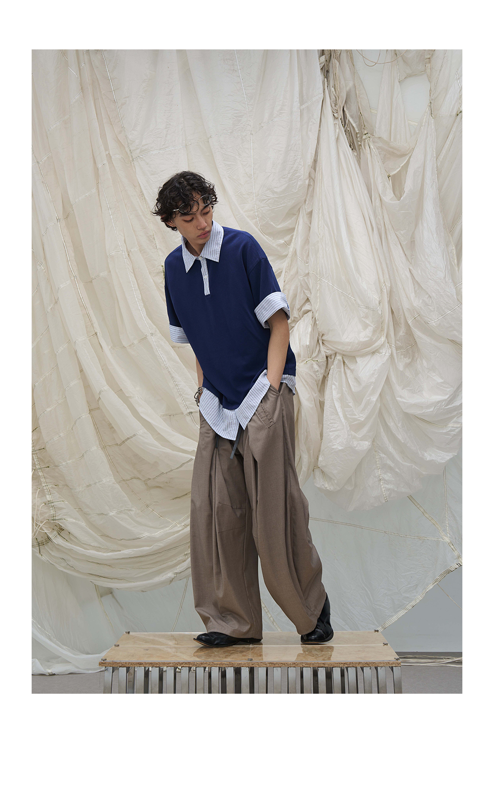 Pleated Drape Trouser