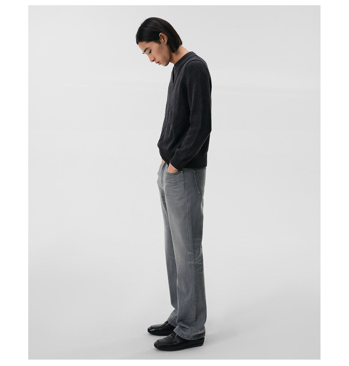 Double-layer slimfit knit