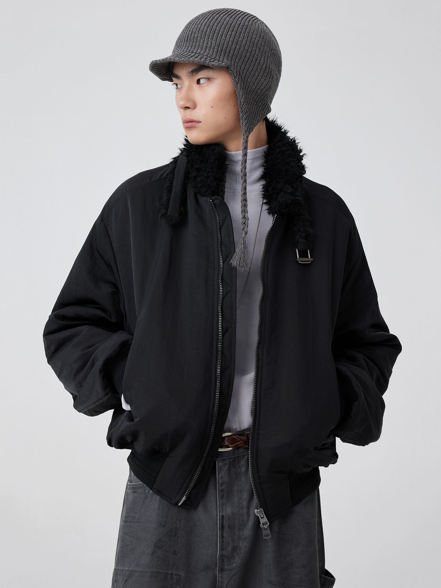 Fur Collar MA-1 Bomber Jacket