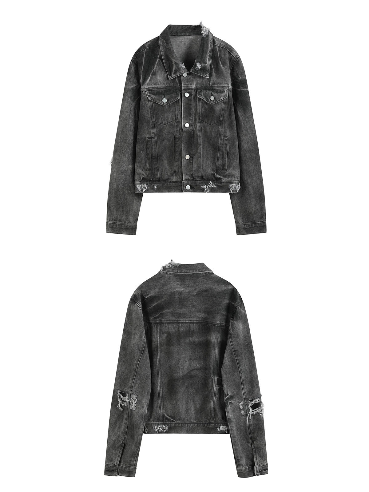 lightning washed heavy denim jacket