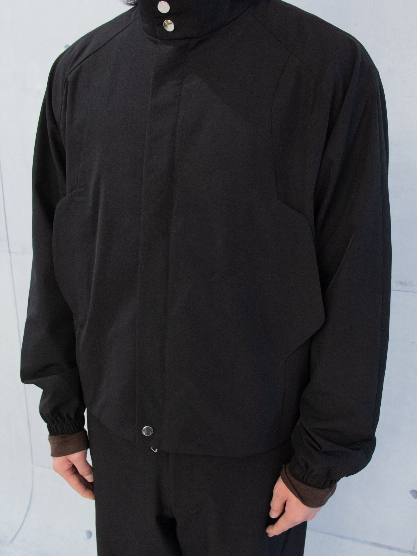 Tailored zip short jacket