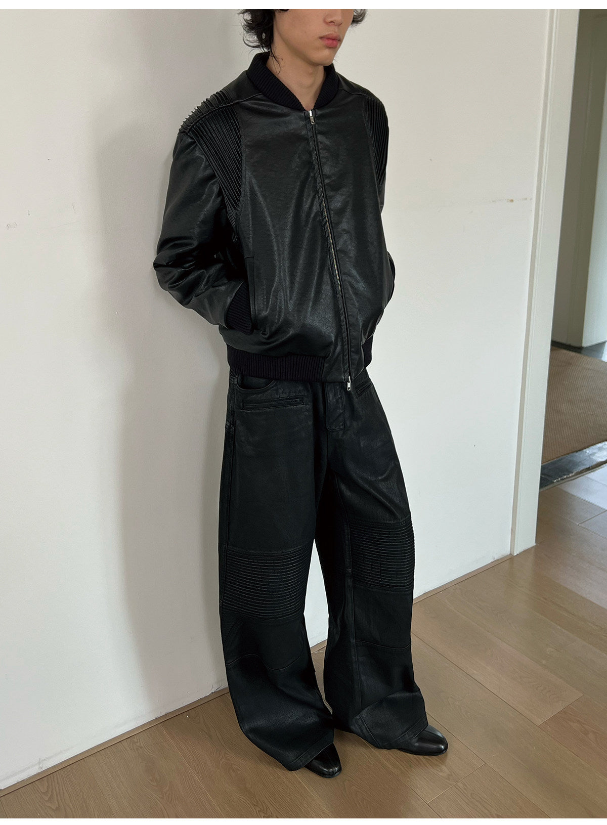 Coated Waxed Motorcycle Pants