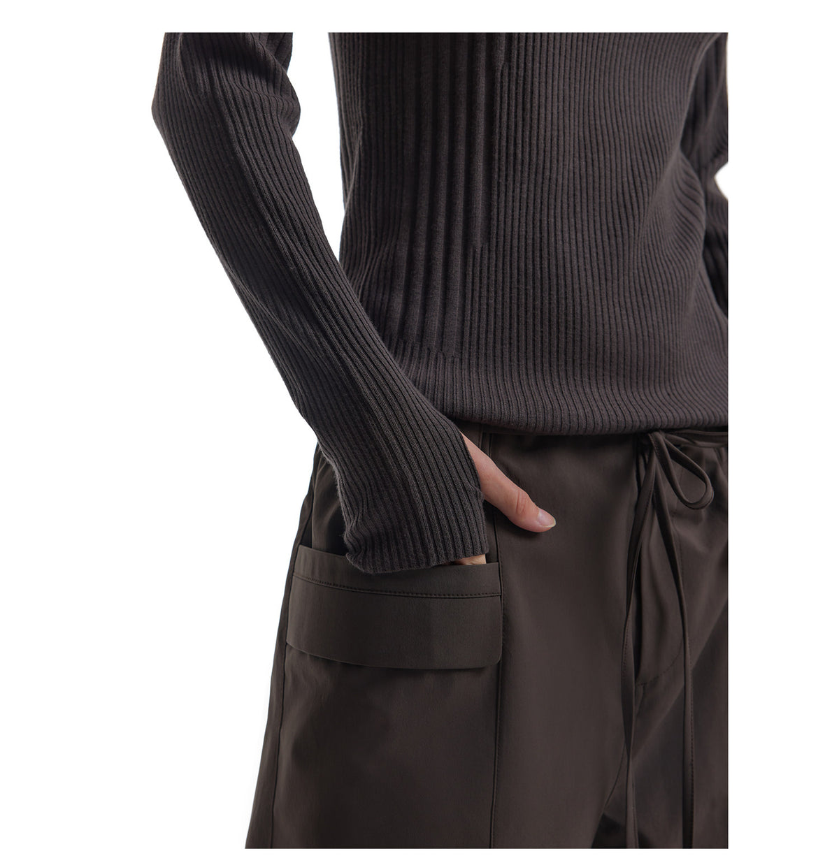 3D cut wrapped pants