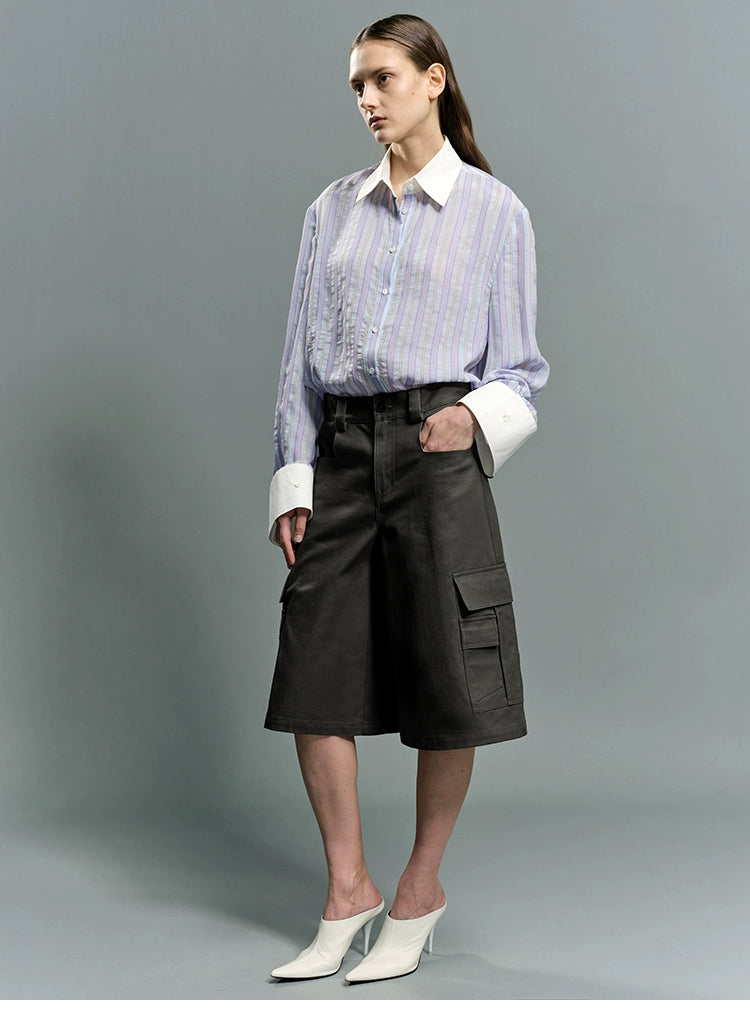 Cargo cropped shorts