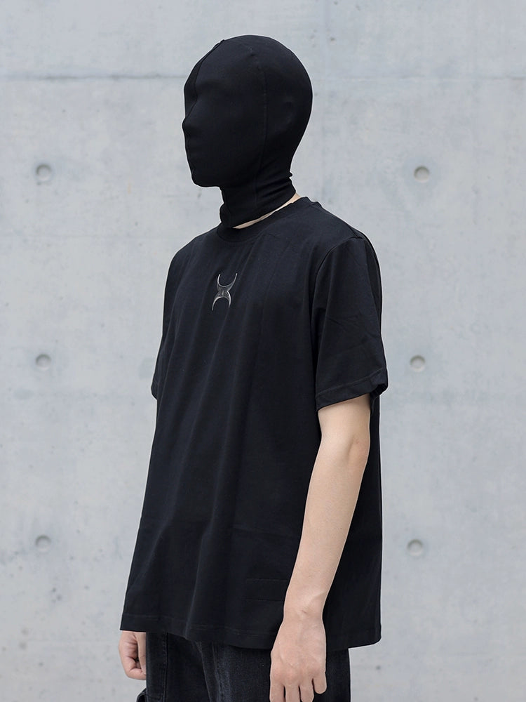 PATCHWORK crew neck short-sleeve T-shirt