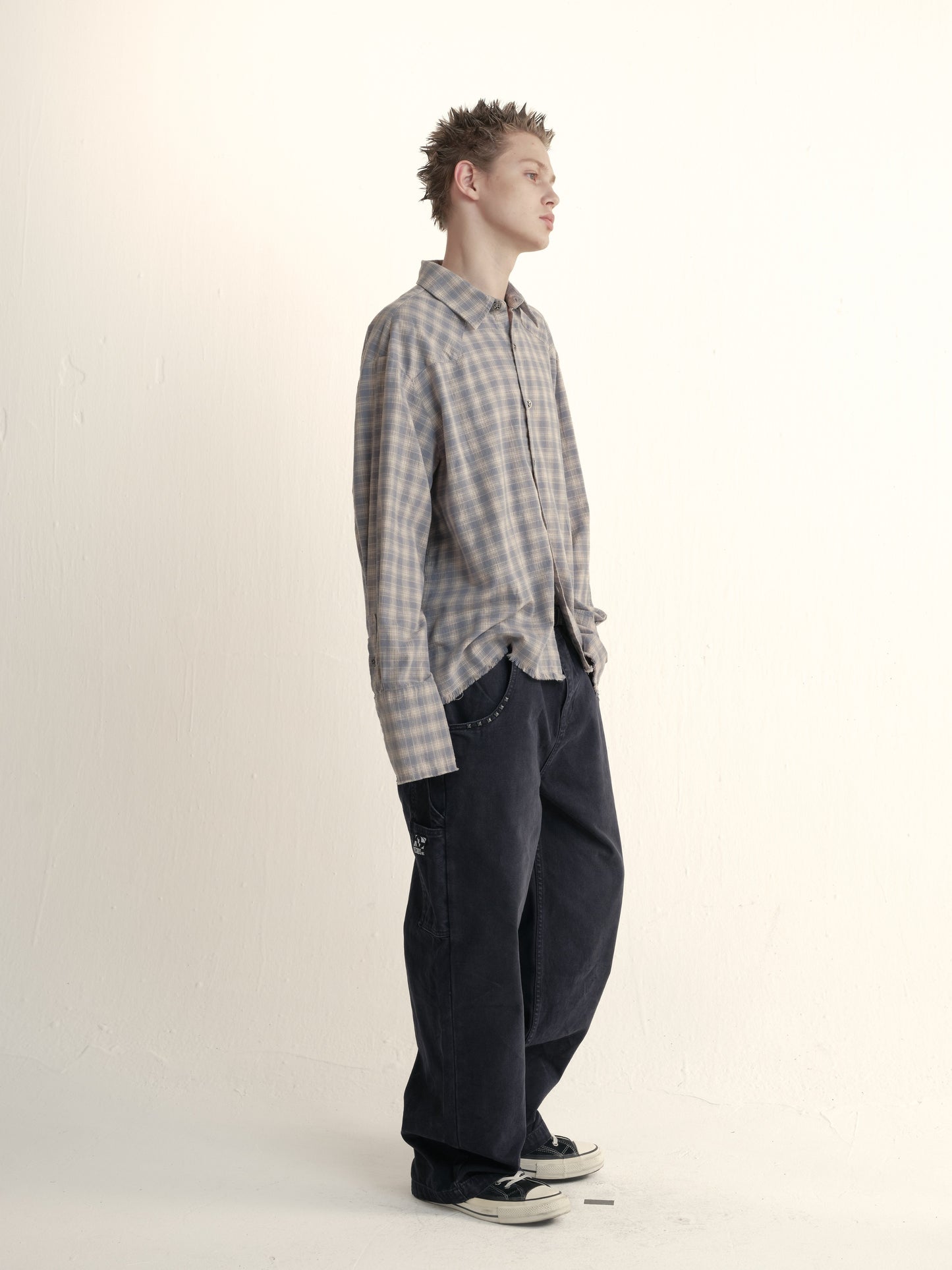 Japanese check western shirt