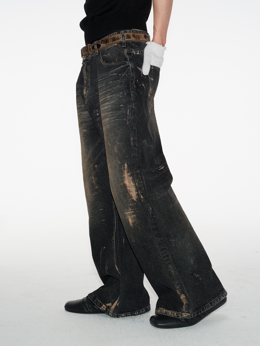 Rub Dirty washed Jeans 14OZ