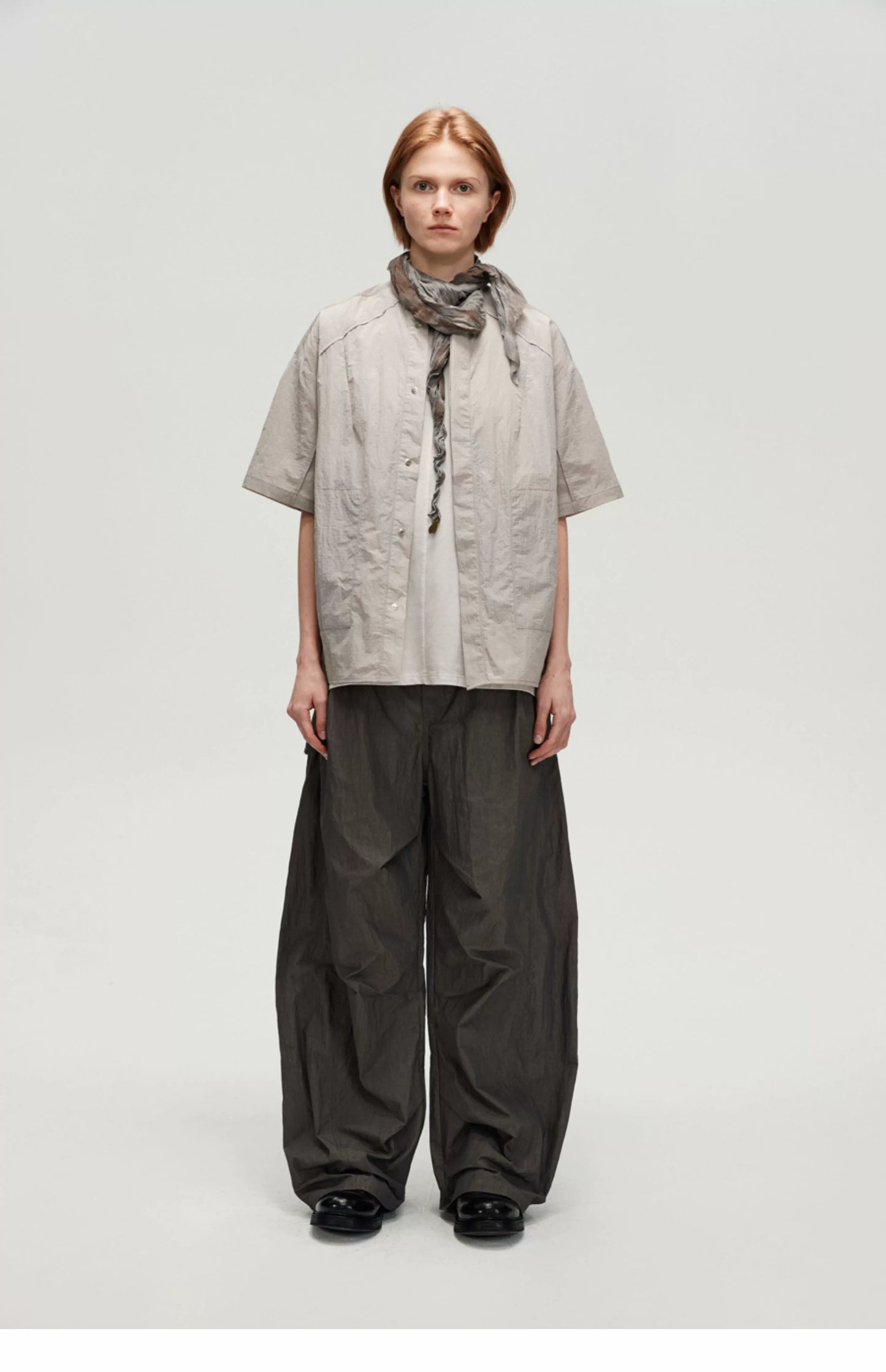 Bone Pattern Sheer Short Sleeve Shirt