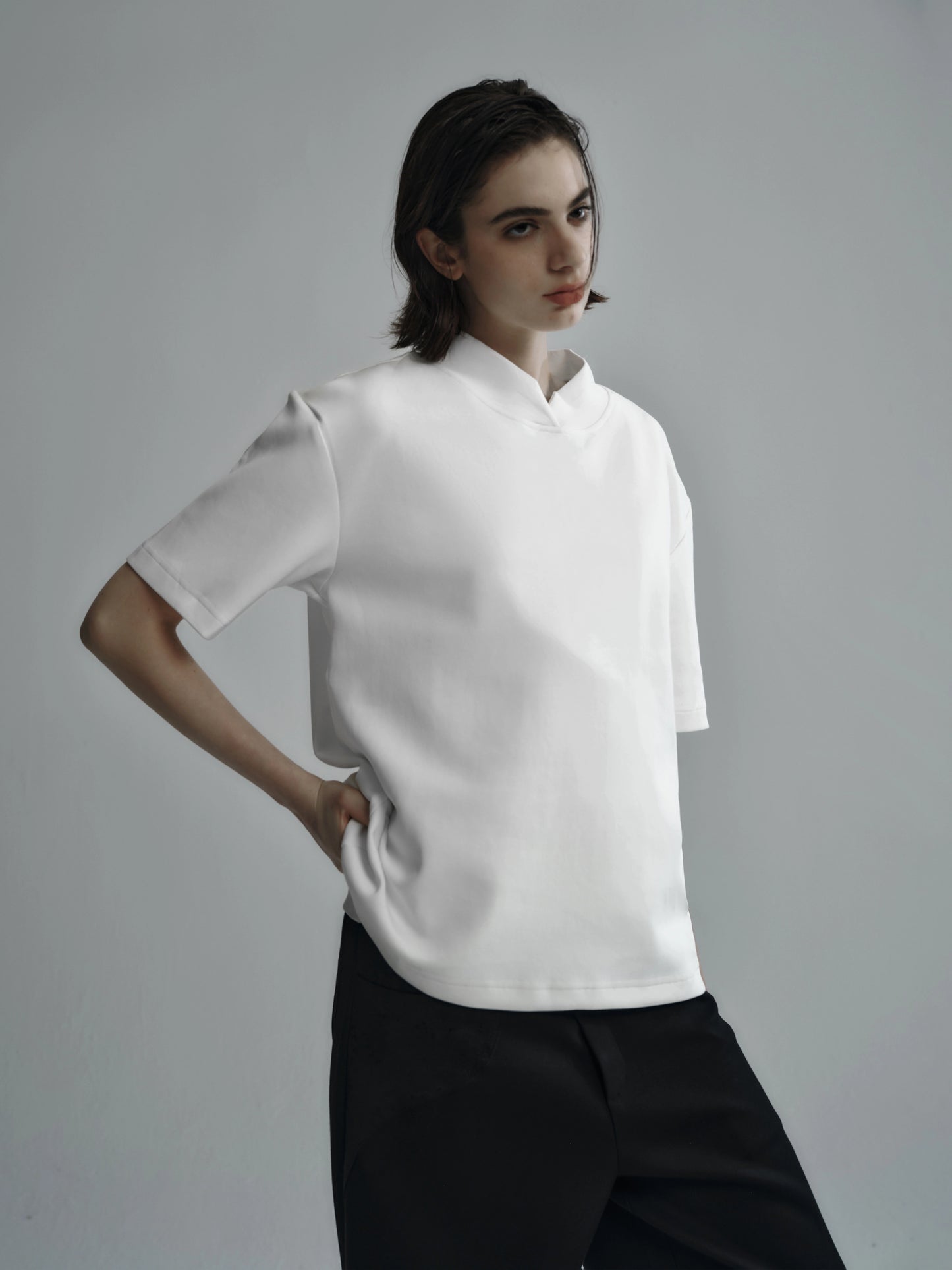Petal Collar Short Sleeve T-Shirt