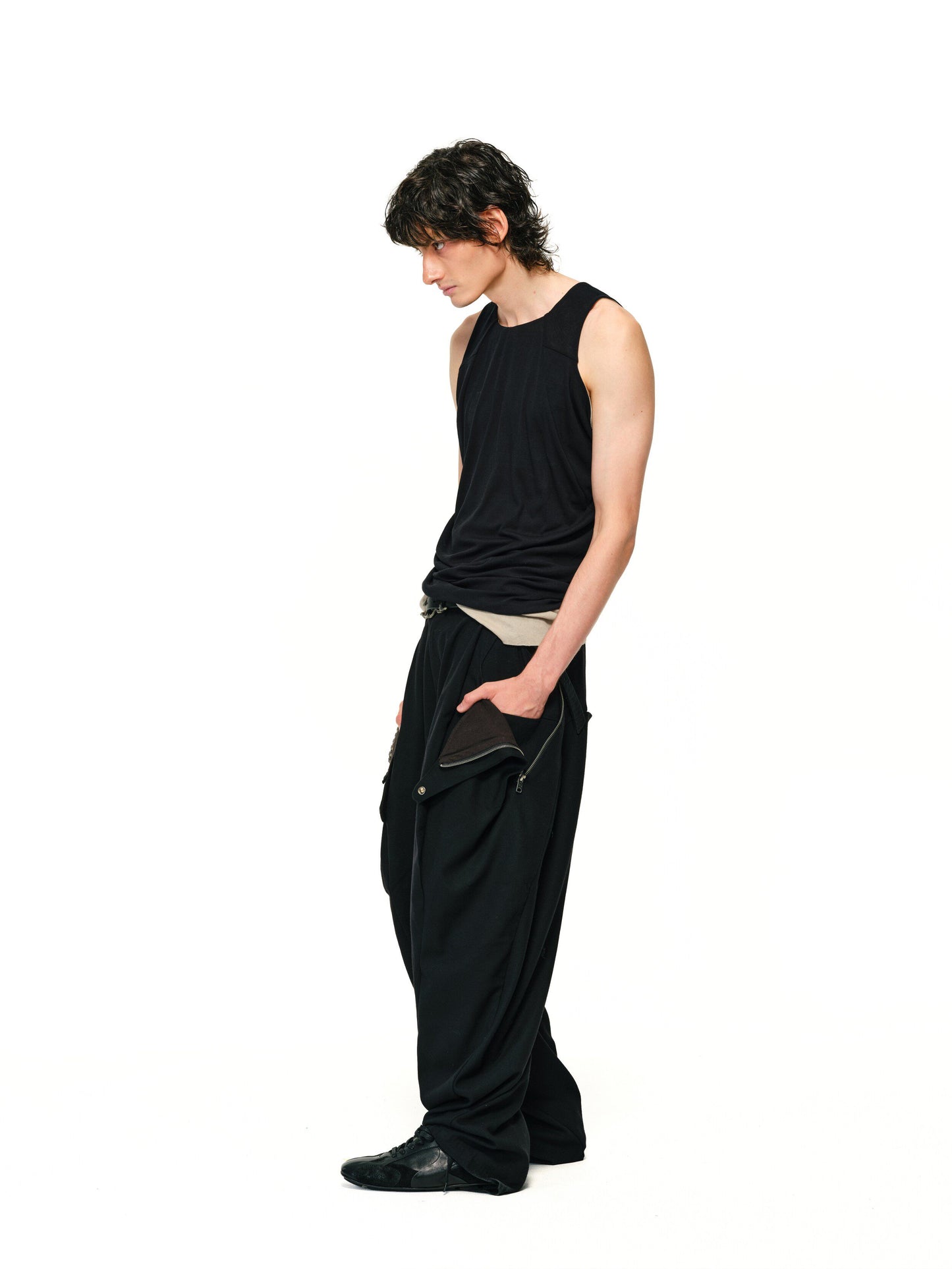 "MAESTRO"Spiral curved blade trousers