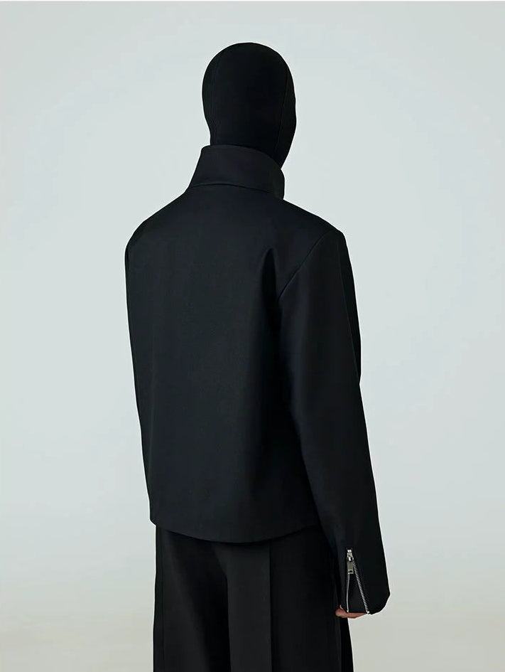 Stand Collar Cropped Jacket