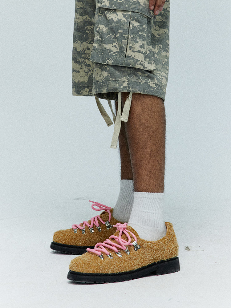 CRICLE CAGE SUEDE LEATHER HIKING DERBY CONTRASTING SNEAKER