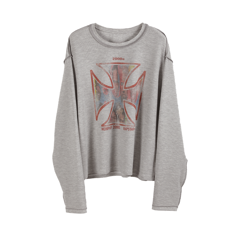 RapStar2000s waffle long sleeve T-shirts
