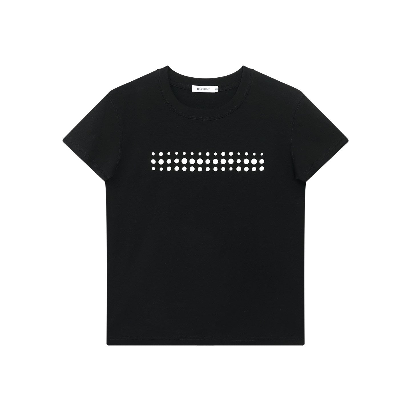 Polka dot short-sleeve T-shirt