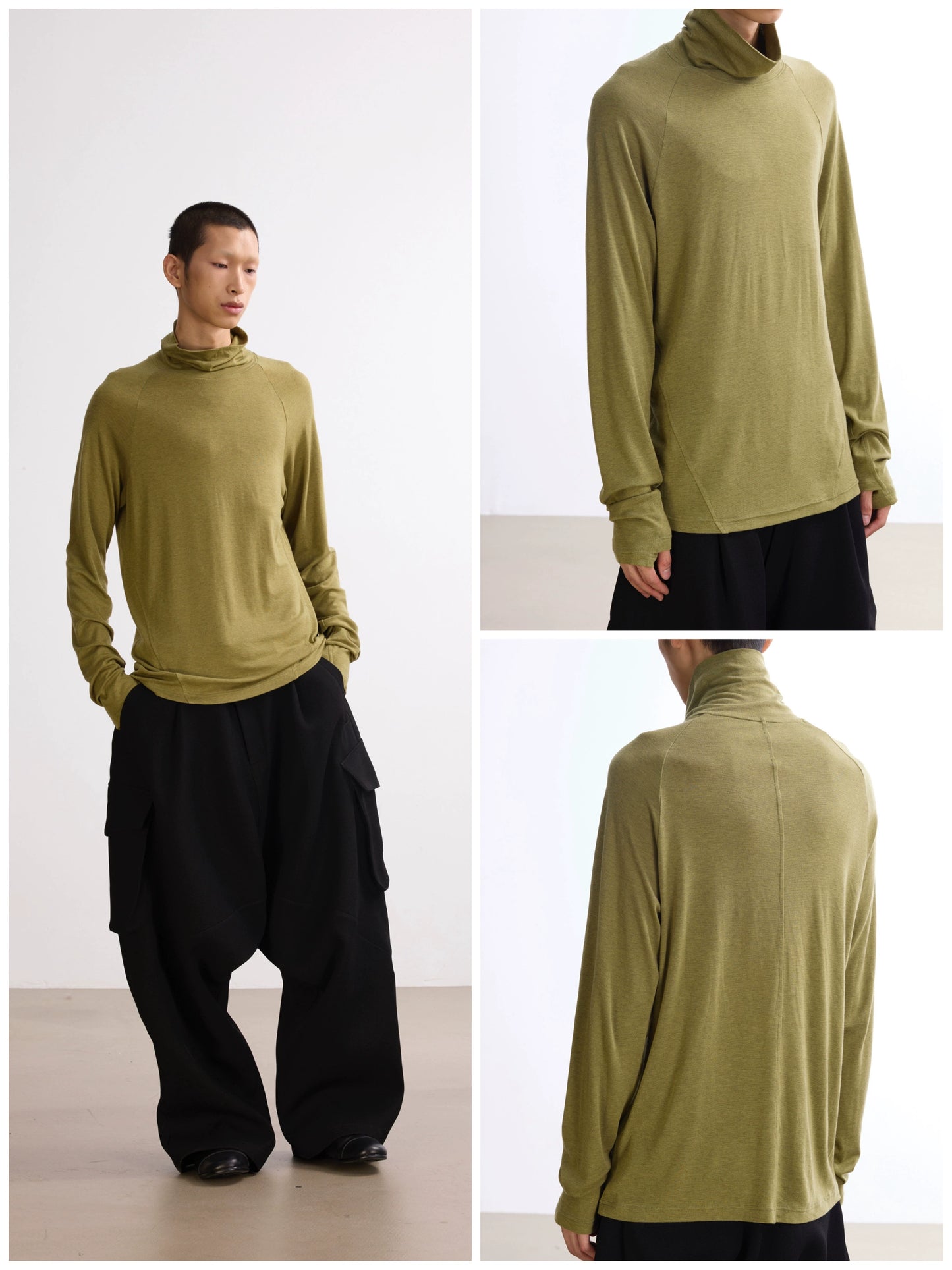 Wool high-neck "mask" Knit