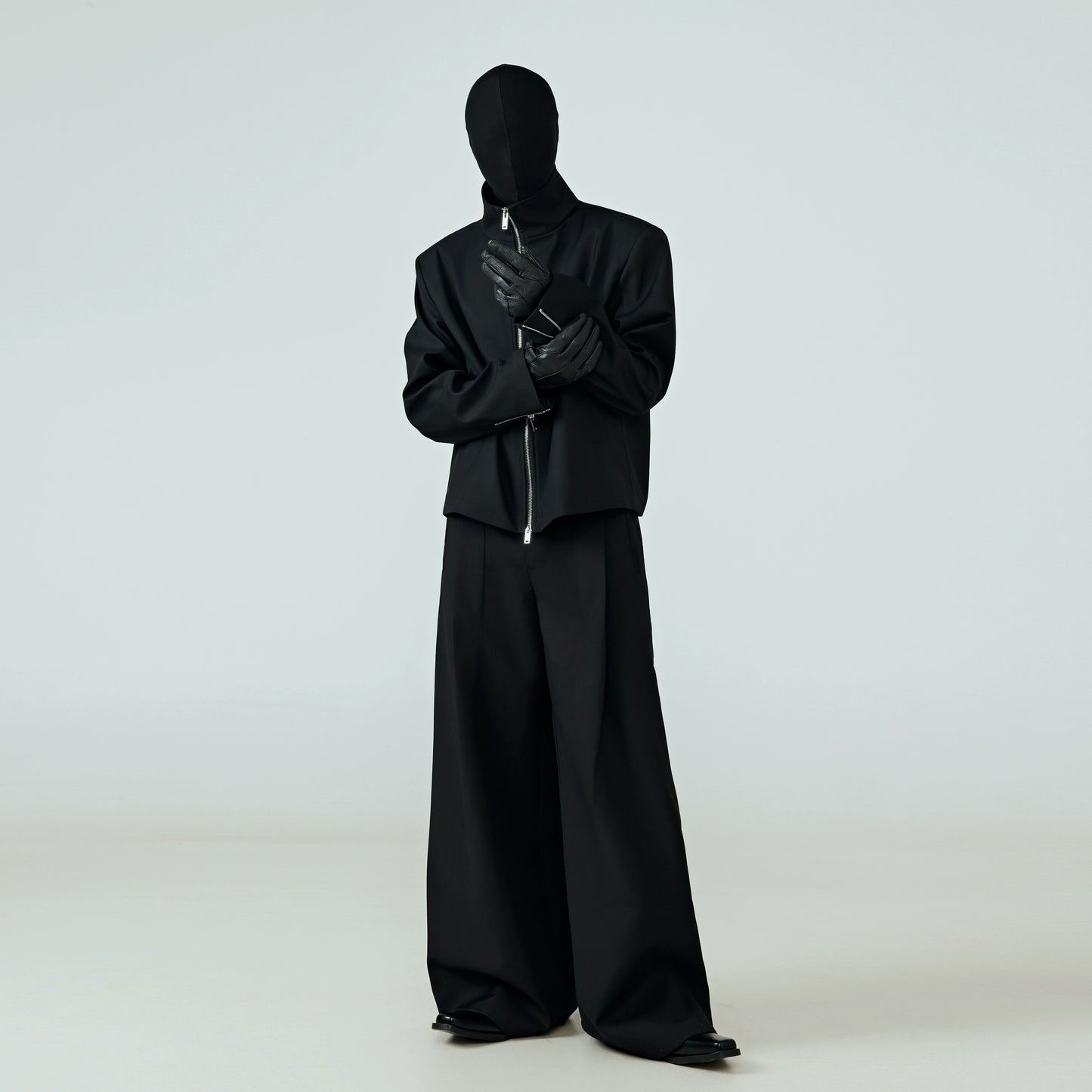 Stand Collar Cropped Jacket