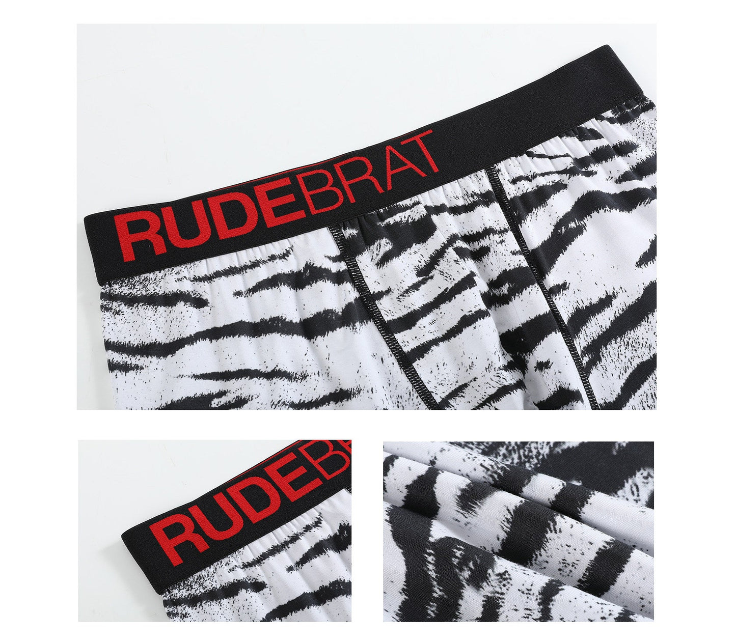 'REBEL' tiger print modal briefs