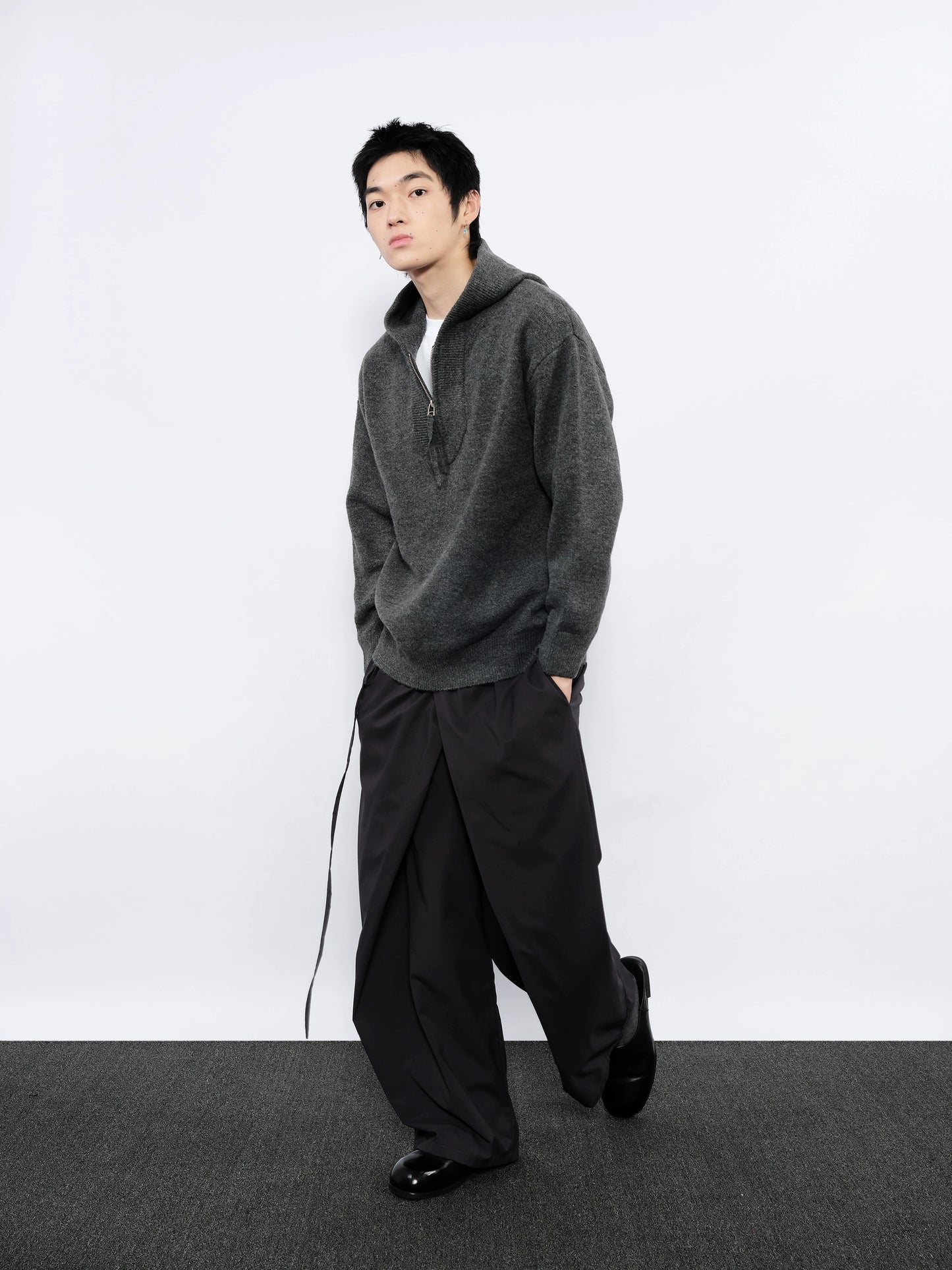 Layered Drawstring Trousers