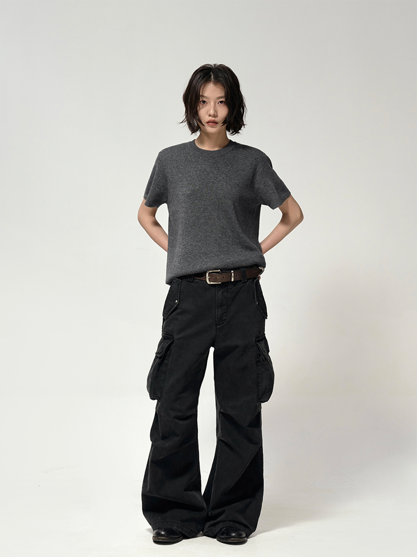 Washed Distressed Cargo pants