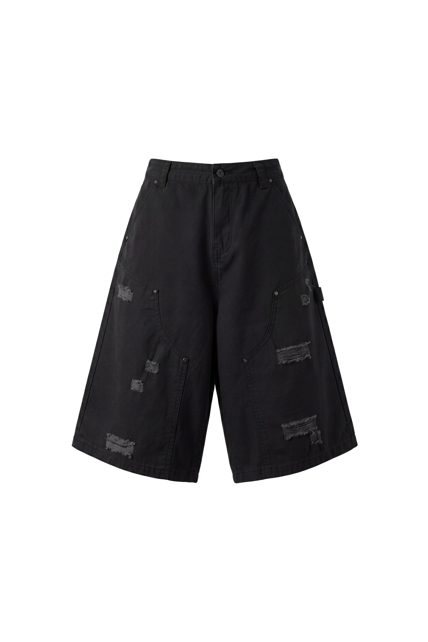 Distressed work shorts