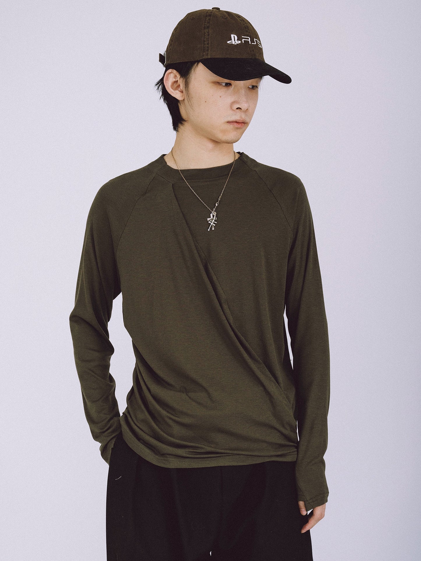 Tencel Wool Spiral Long Sleeve T-shirt