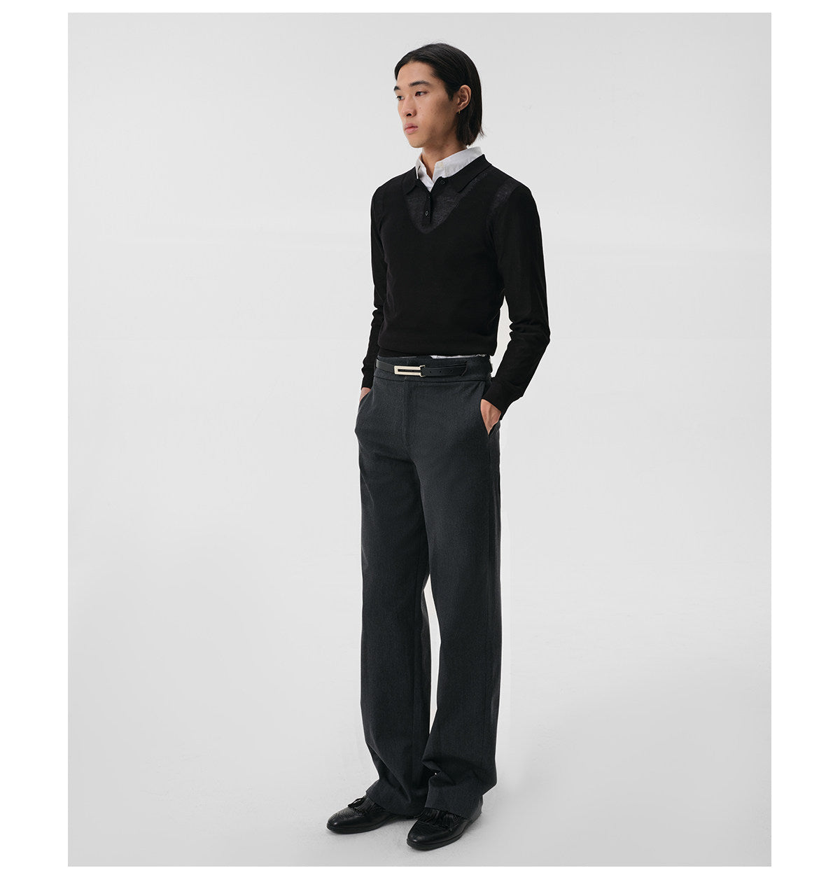 Tailored straight dress pants