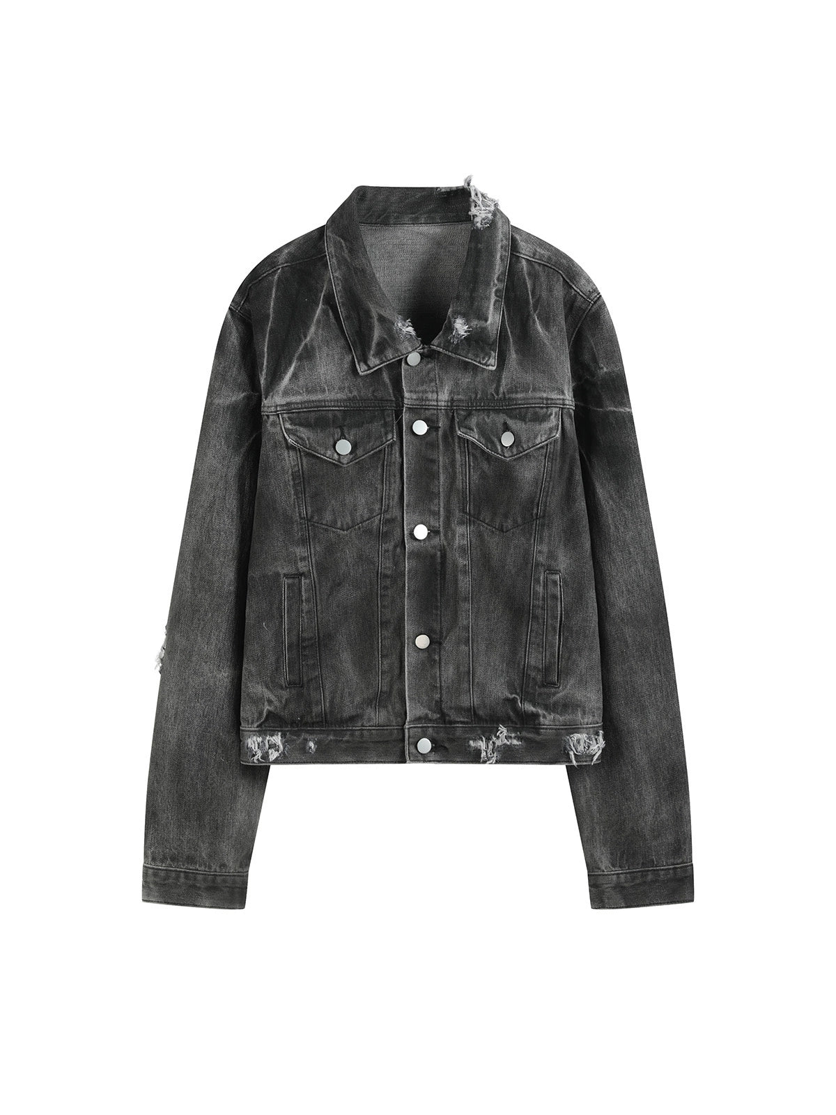 lightning washed heavy denim jacket