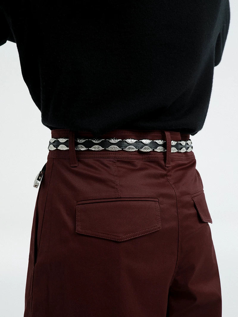 Commensal Botane Vintage Engraved Leather Belt