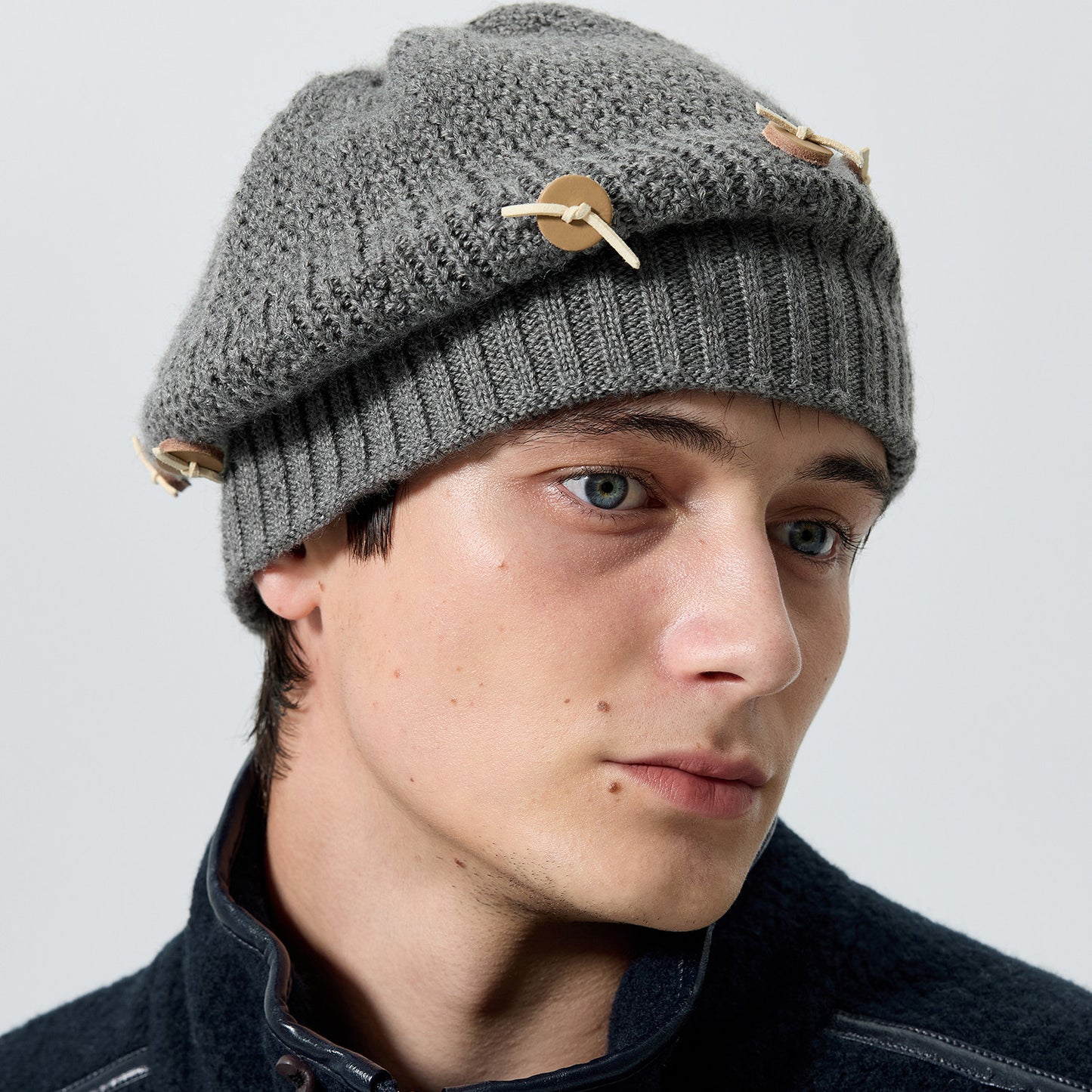 Button knit Cap