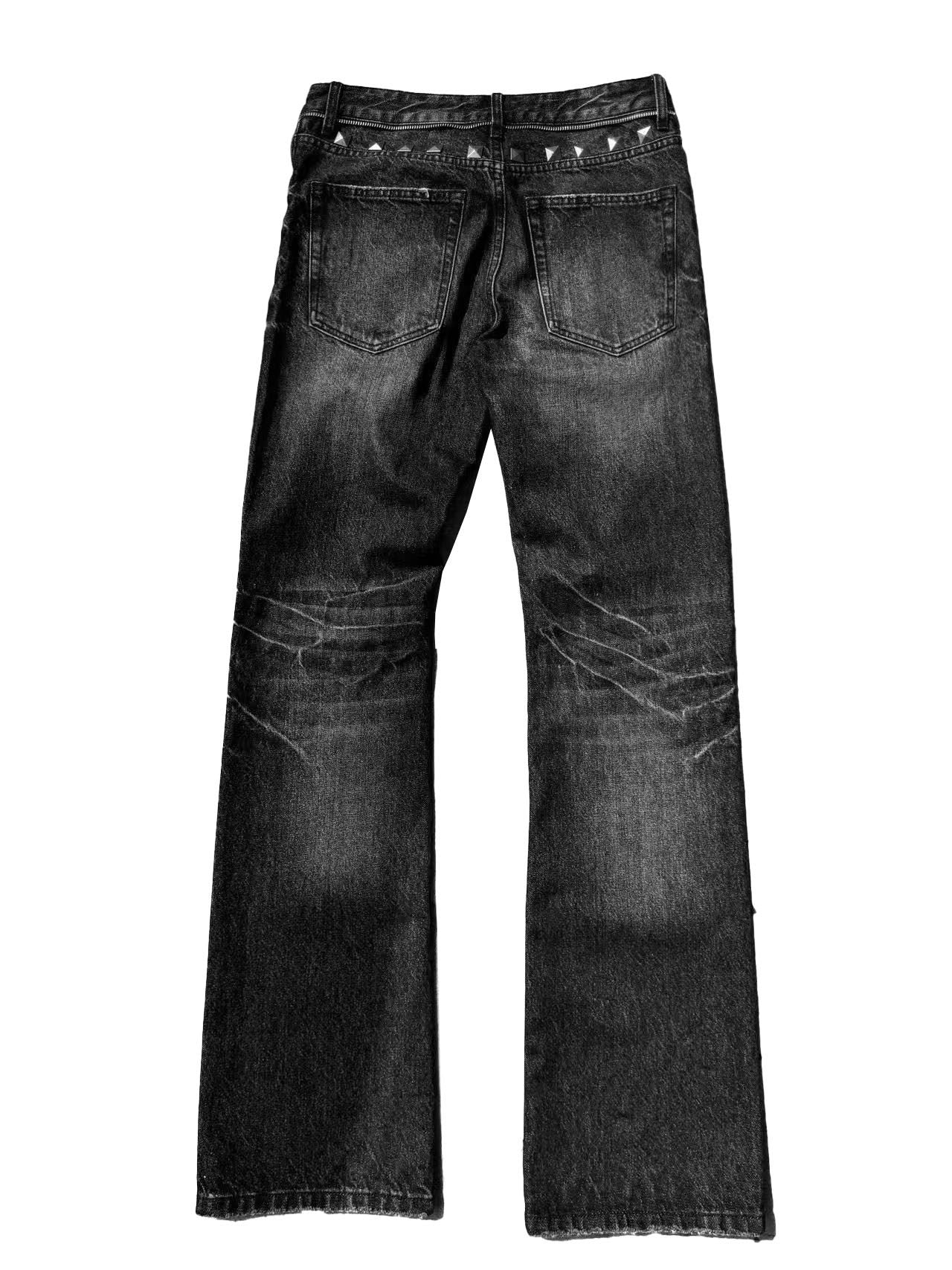 Vintage destroy skinny studded jeans