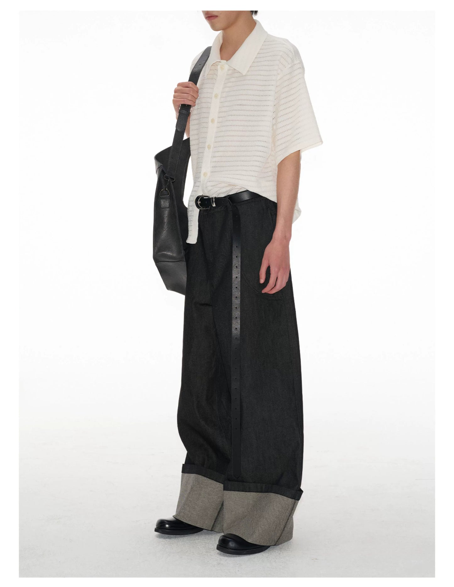 Mid-rise Wide Leg Cow Jeans