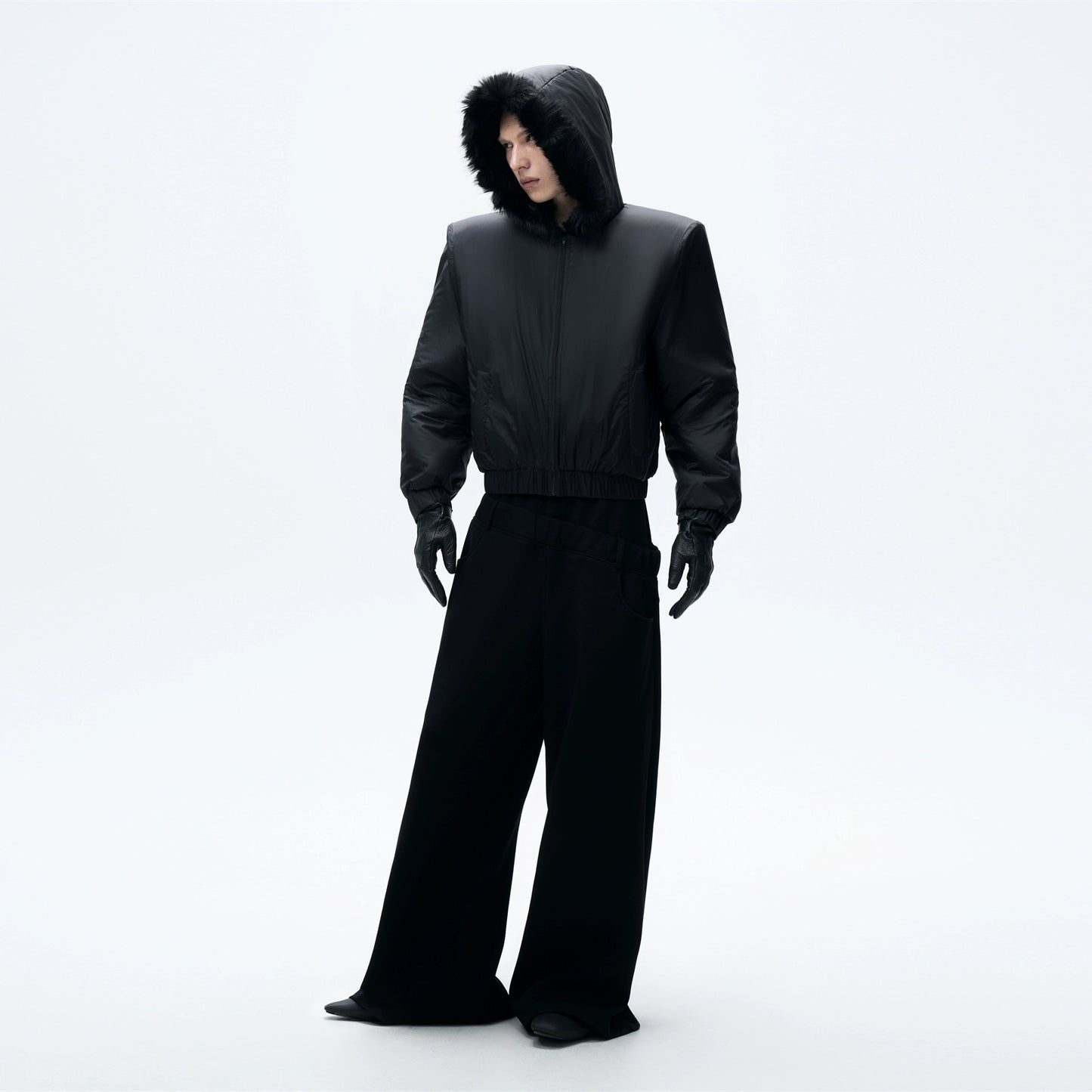 Double-waist Spliced Sweatpants