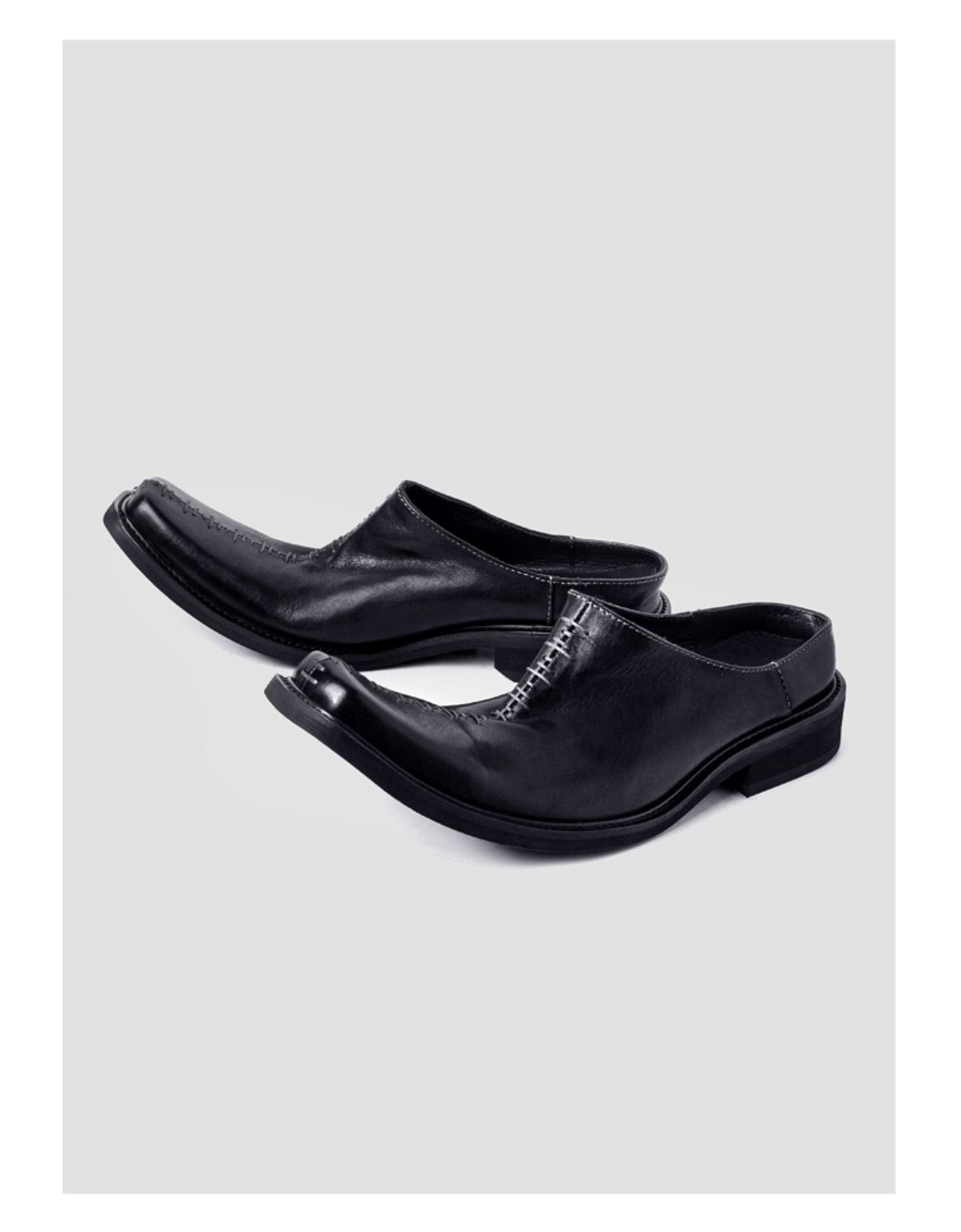 Calfskin Square Toe Derby Shoes