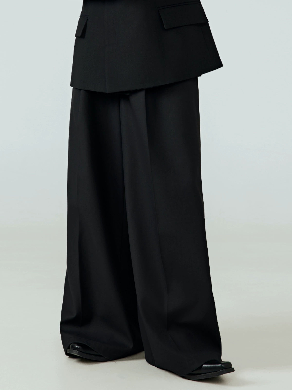 Draped Wide Leg Trouser