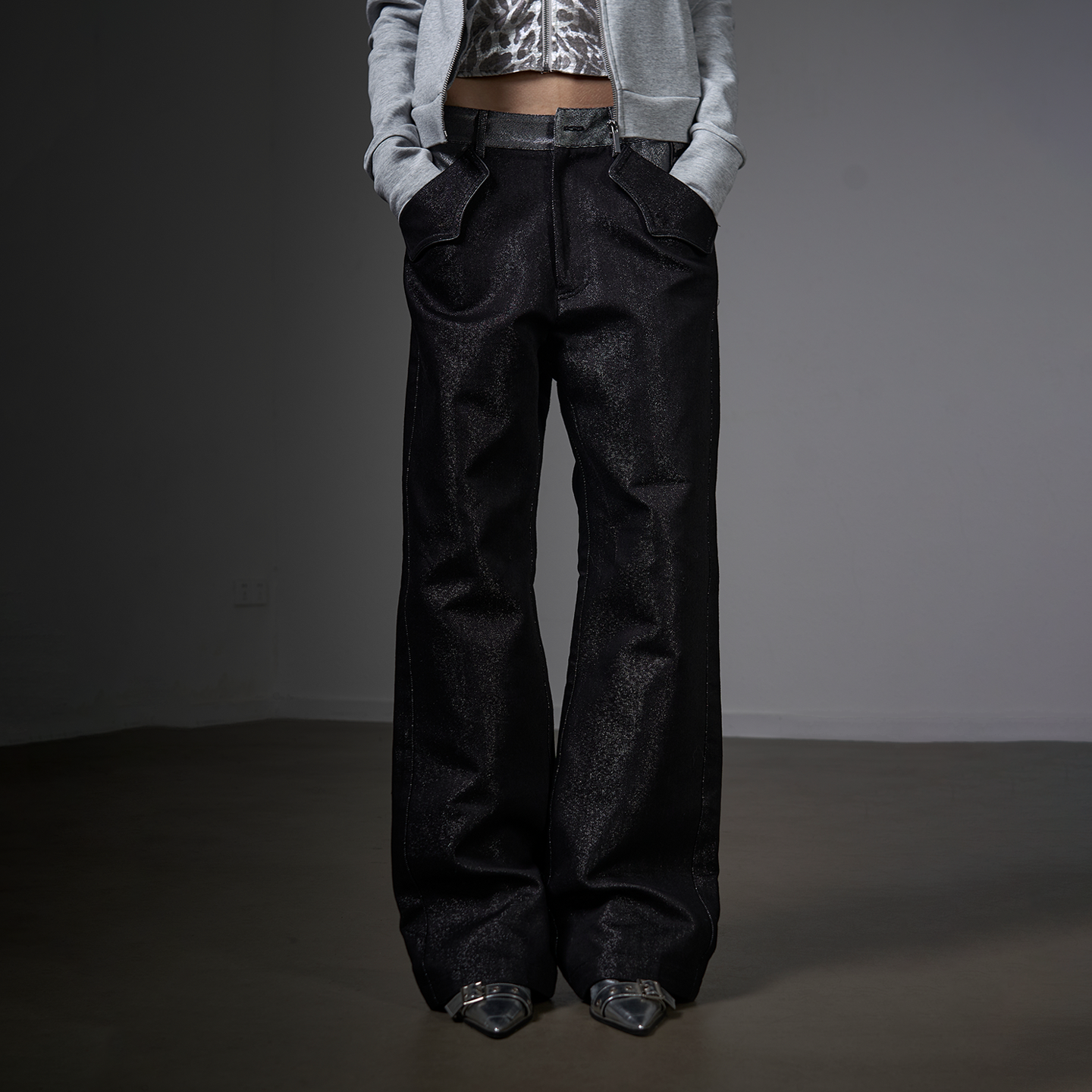 "RUDEBART Skeleton" straight jeans