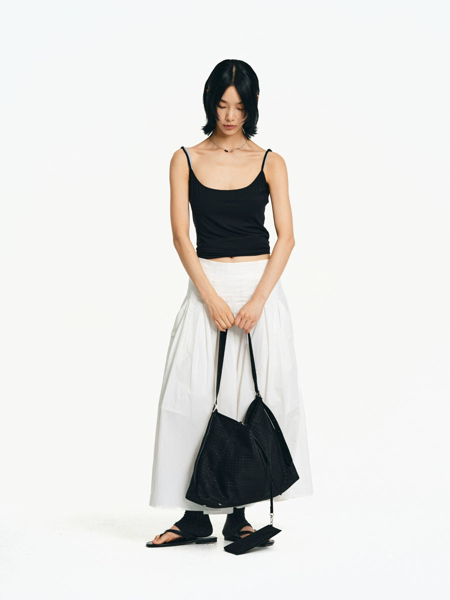 SMOKY EMBOSSED SHOULDER BAG