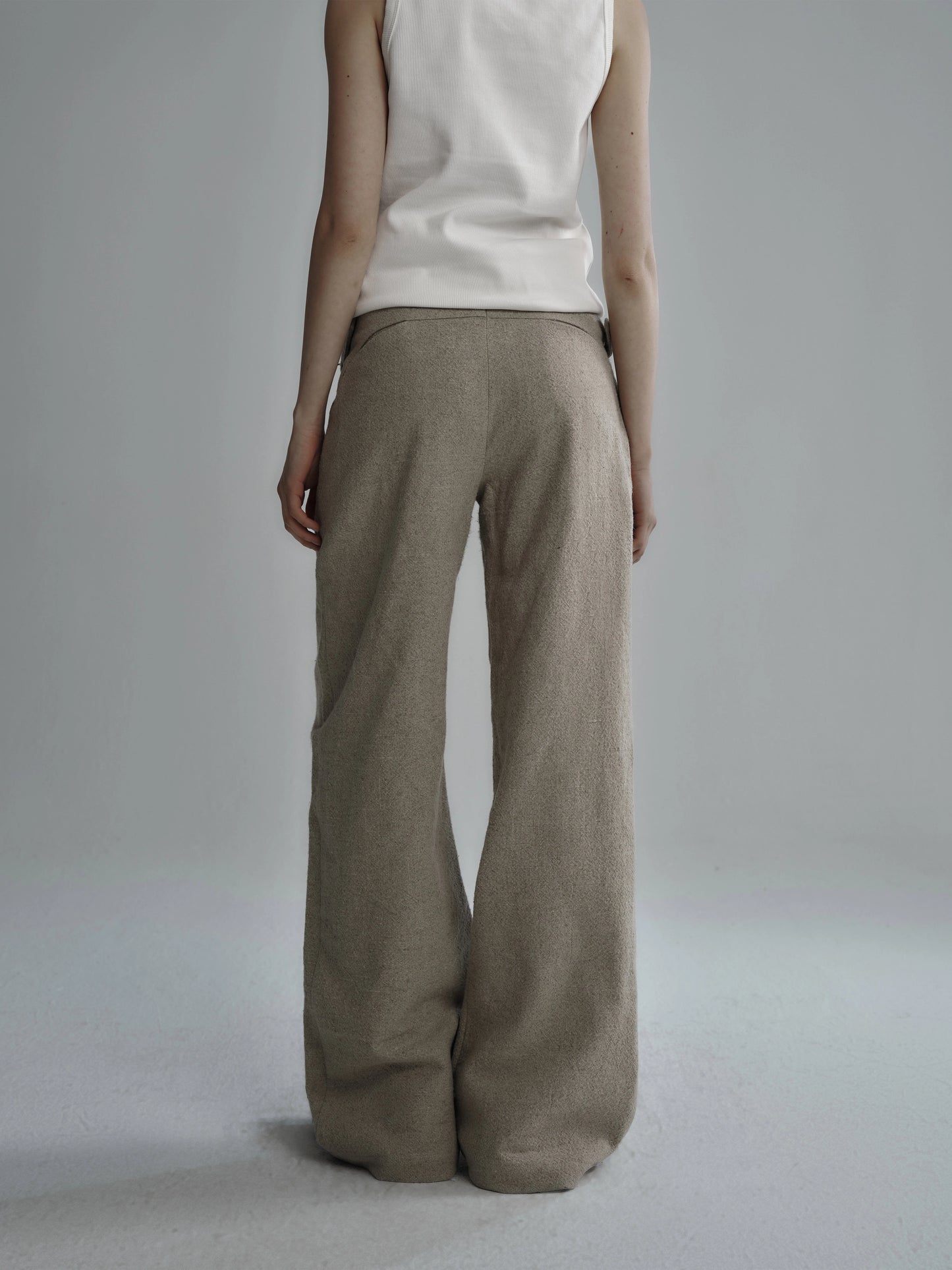 "Accumulation" loose wide-leg fencing pants
