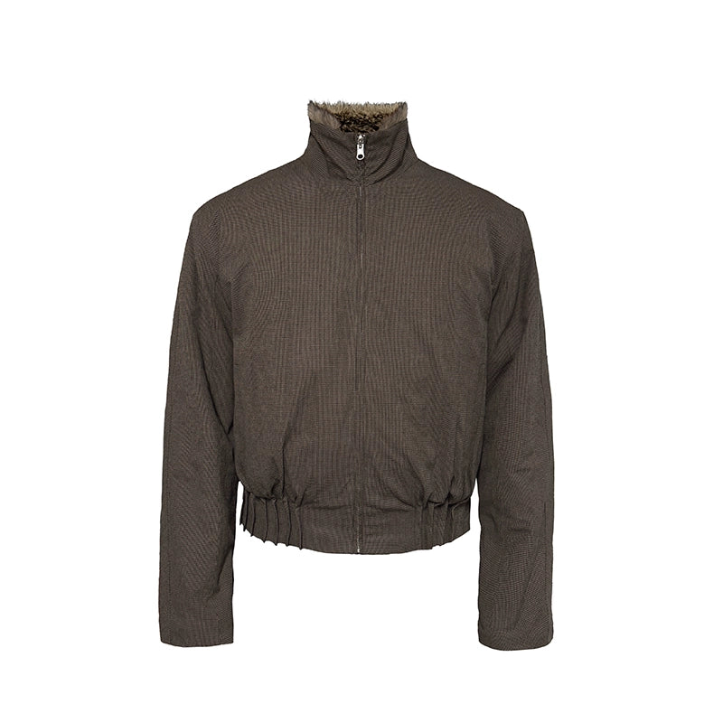 3D Pleated Fur Jacket