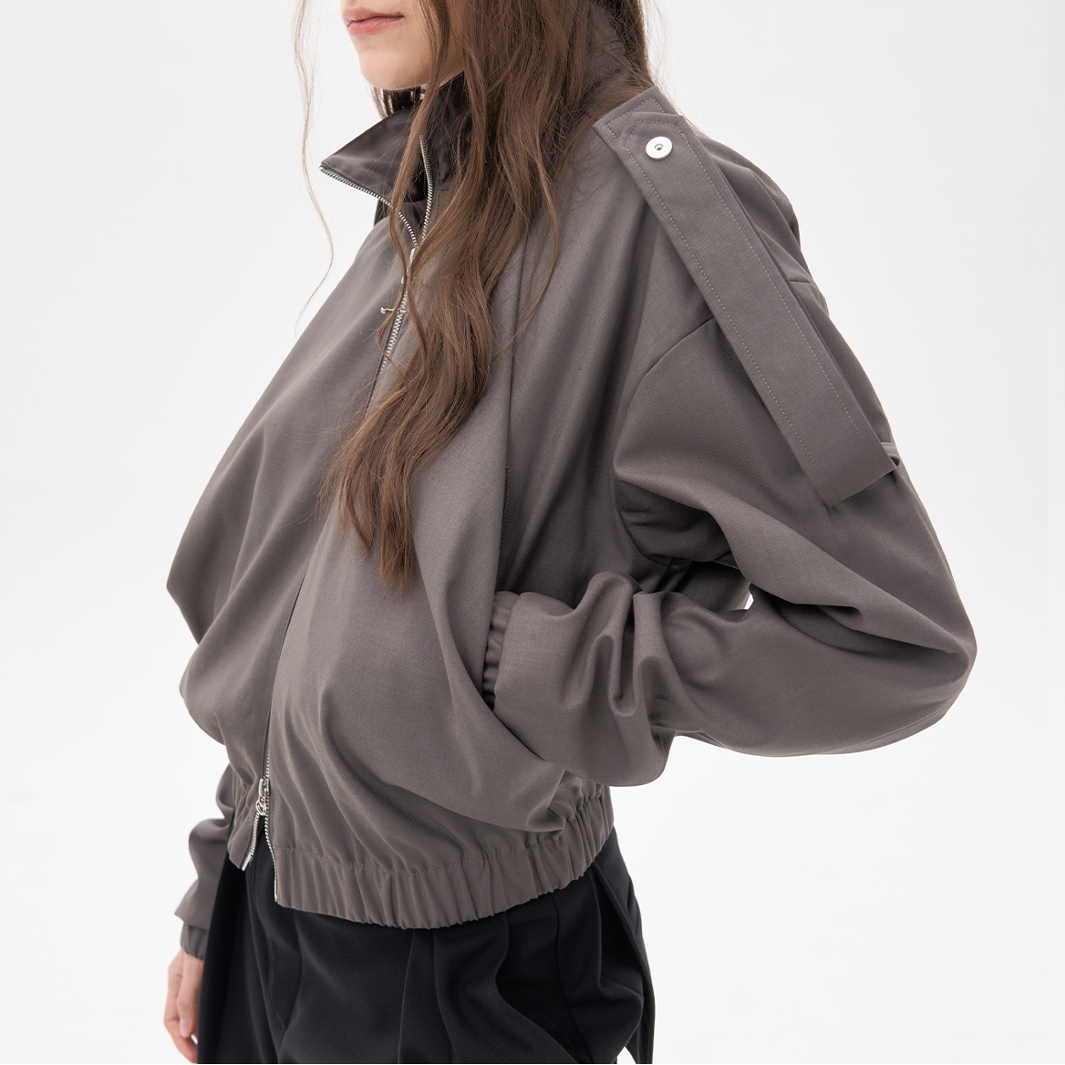 Fit Hidden Pocket Epaulettes Jacket