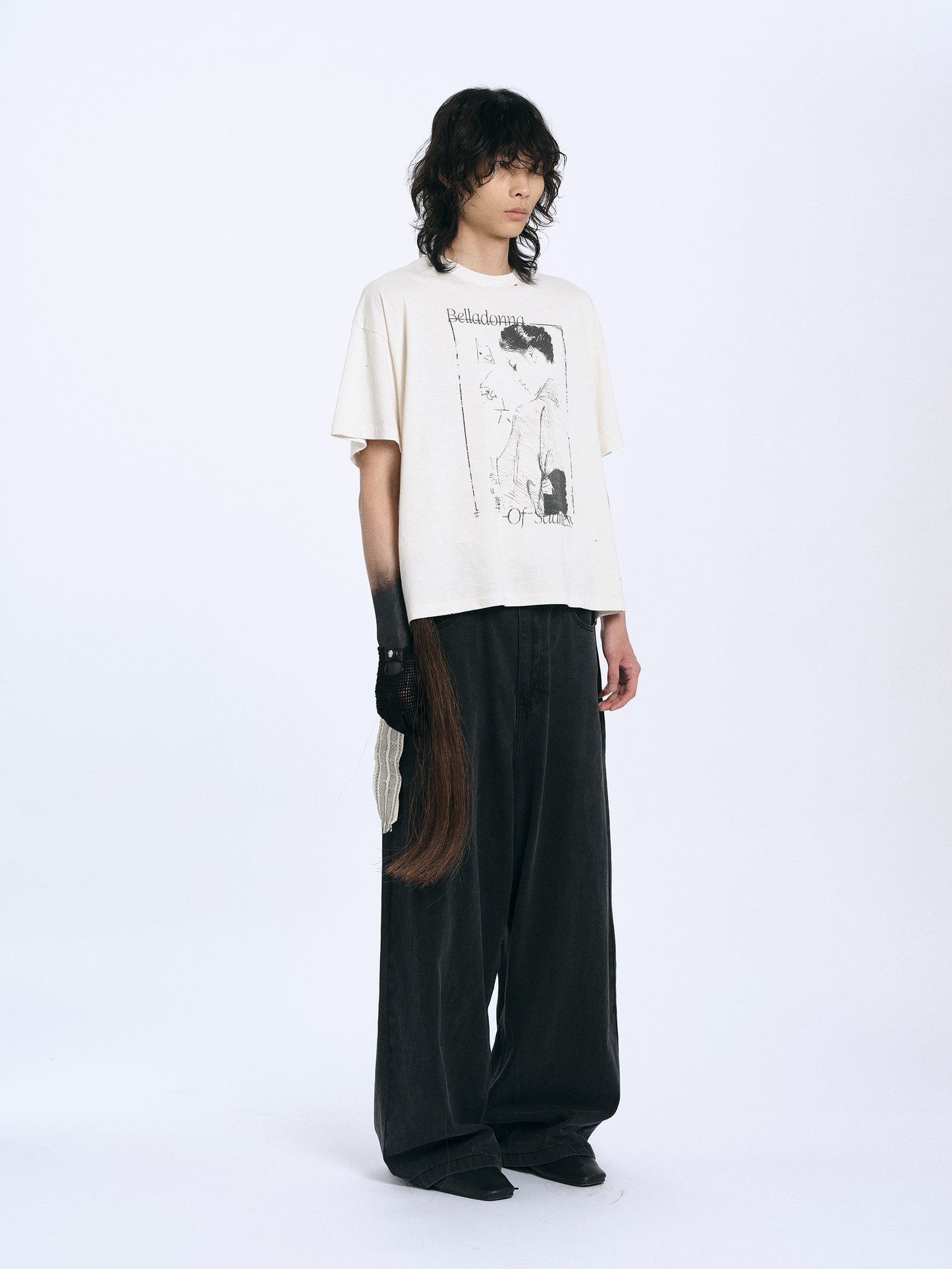 Deep crotch wide-leg jeans