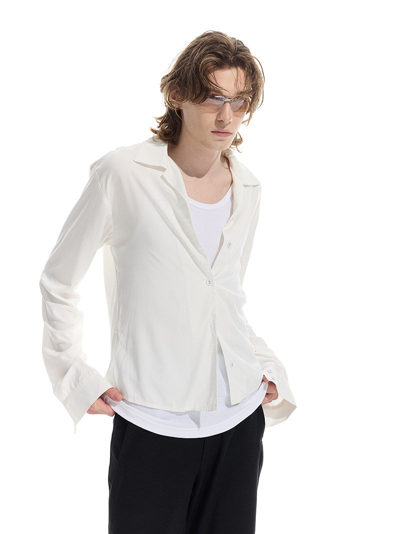 Slim basic long sleeve shirt