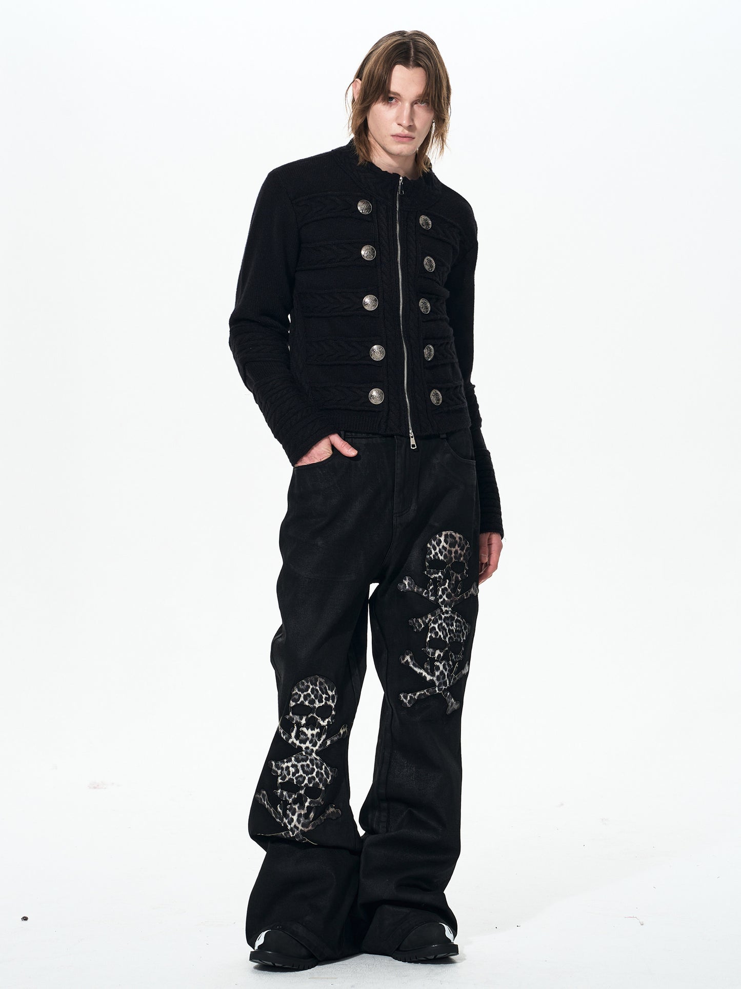 Napoleon Black Zip Knit