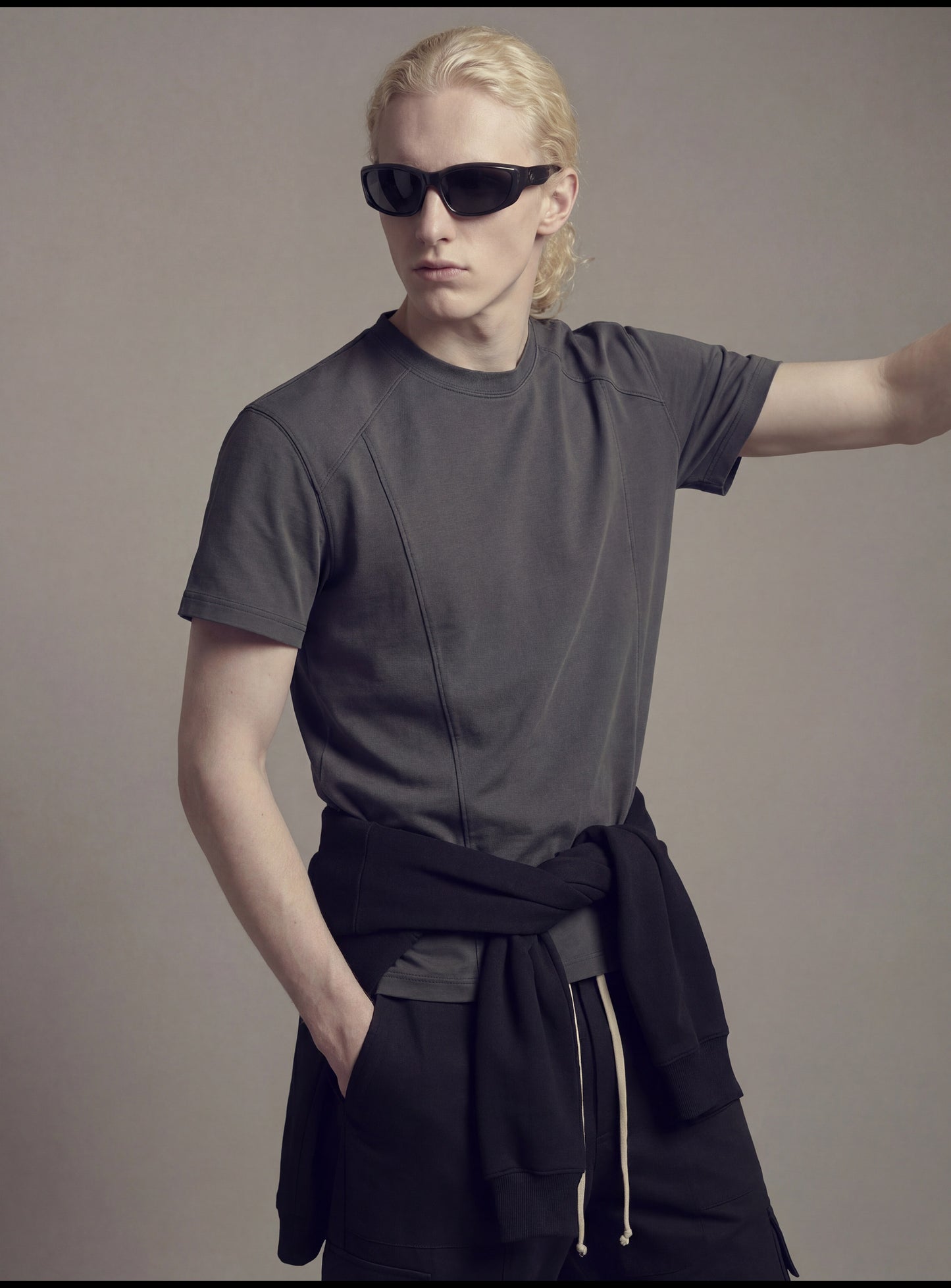 Patchwork short-sleeve T-shirt