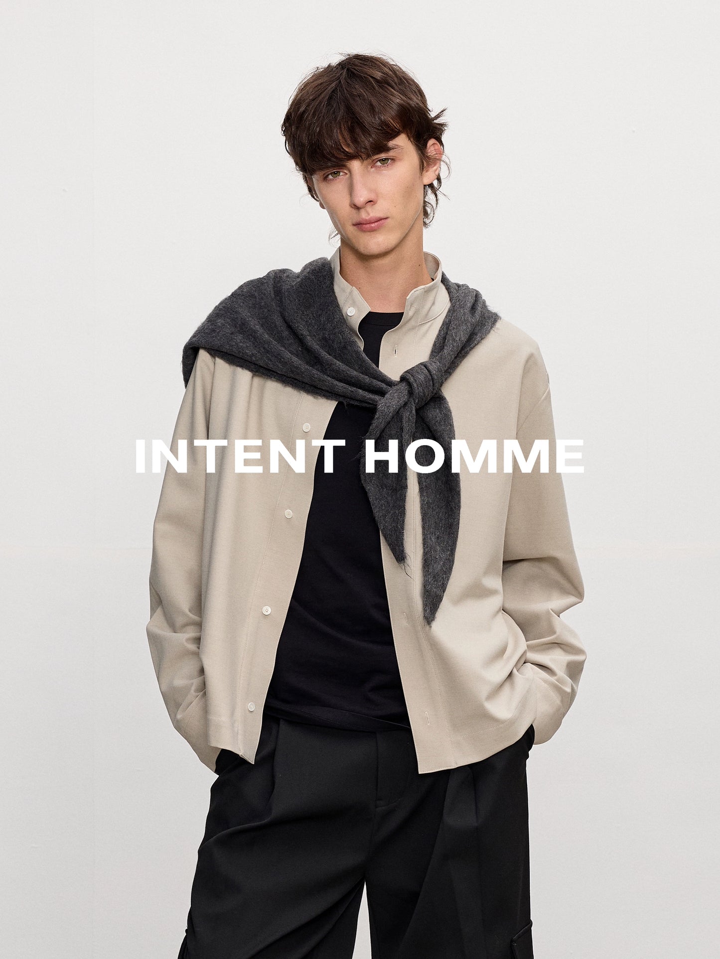 Wool-blend Triangle Scarf